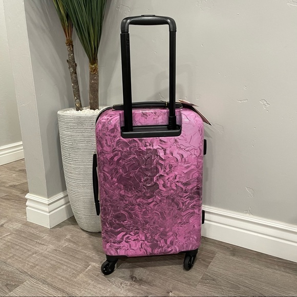 NWT Juicy Couture Fuchsia Suitcase, Luggage, Travel Bag, Carry-On, 21” - Picture 2 of 5